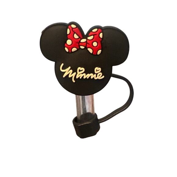 Minnie Mouse cup set 4 Piece set. Straw cover and charm, handle & Bag charm. NWT - Picture 2 of 7